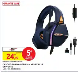 Intermarché Hyper Oniverse casque gaming nebula - abyss blue offre