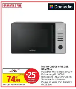 Intermarché Hyper Domédia micro-ondes grill 25l offre