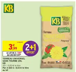 Intermarché Hyper Kb terreau universel sans tourbe offre