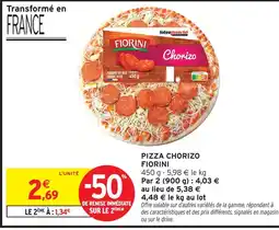 Intermarché Contact Fiorini pizza chorizo offre