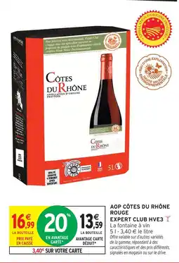 Intermarché Contact Expert club aop côtes du rhône rouge hve3 offre