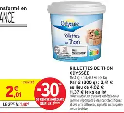 Intermarché Odyssee rillettes de thon offre