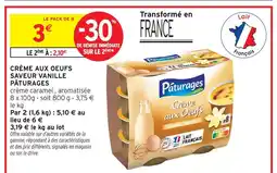 Intermarché Paturages crème aux oeufs saveur vanille offre