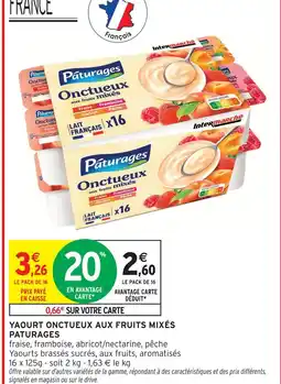 Intermarché Pâturages yaourt onctueux aux fruits mixtes offre