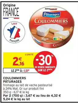 Intermarché Paturages coulommiers offre
