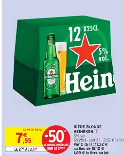 Intermarché Heineken bière blonde offre