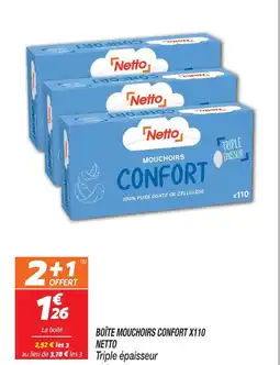 Netto Netto boîte mouchoirs confort x110 offre