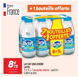 Netto Lactel lait uht demi-écrémé offre