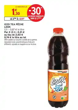 Intermarché Look iced tea saveur pêche offre