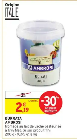 Intermarché Ambrosi burrata offre