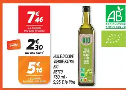 Netto Netto huile d'olive vierge extra bio offre