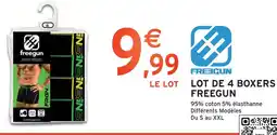 Intermarché Freegun lot de 4 boxers offre