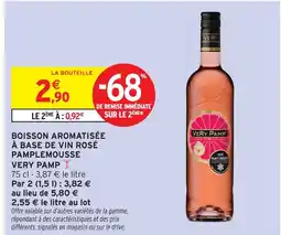 Intermarché Very pamp boisson aromatisée à base de vin rosé pamplemousse offre