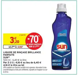 Intermarché Sun liquide de rinçage brillance parfaite offre