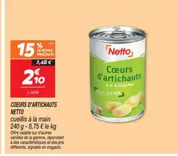 Netto Netto coeurs d'artichauts offre
