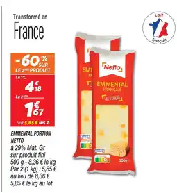 Netto Netto emmental portion offre