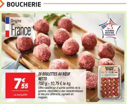 Netto Netto 28 boulettes au bœuf offre
