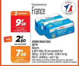 Netto Netto beurre moulé doux offre