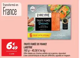 Netto Labeyrie truite fumée délicate offre