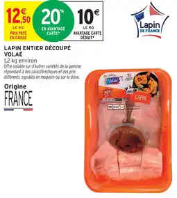 Intermarché Volaé lapin entier découpé offre