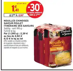 Intermarché Itinéraire des saveurs nouilles chinoises saveur poulet offre