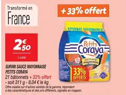Netto Petits coraya surimi sauce mayonnaise offre