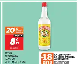 Netto Silver guards dry gin offre