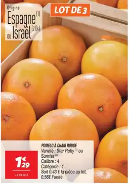 Netto Pomelo à chair rouge star ruby offre
