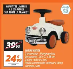 Netto Tjug voiture vintage offre