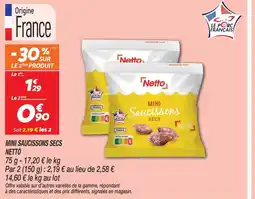 Netto Netto mini saucissons secs offre