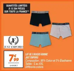 Netto Just emporio lot de 3 boxers homme offre