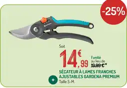 Botanic Gardena sécateur à lames franches ajustables premium offre