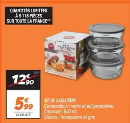 Netto Set de 3 saladiers offre
