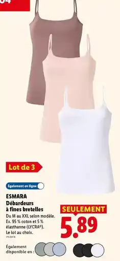 Lidl Esmara - espmara debardeurus à fines bretelles offre
