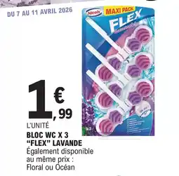 E.Leclerc Avril - bloc wc x 3 flex lavande offre