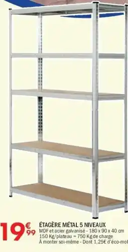 La Foir'Fouille Étagère métal 5 niveaux offre