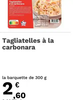 Picard Tagliatelles à la carbonara offre