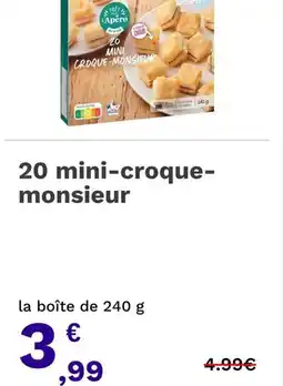 Picard 20 mini-croque- monsieur offre