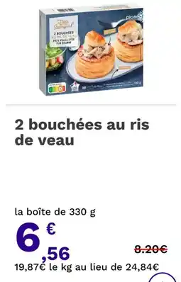 Picard 2 bouchées au ris de veau offre