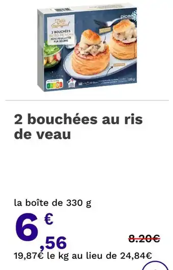 Picard 2 bouchées au ris de veau offre
