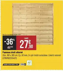 Bricorama Panneau droit alterné offre