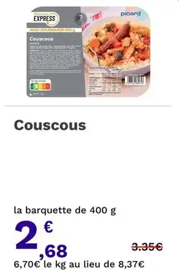 Picard Couscous offre