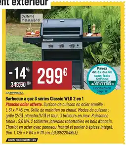 Bricorama Barbecue à gaz 3 séries Classic WLD 2 en 1 offre