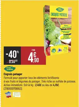 Bricorama STAR JARDIN Engrais potager offre