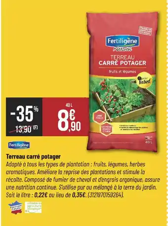Bricorama Terreau carré potager offre