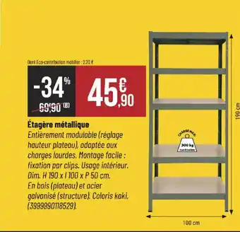 Bricorama Étagère métallique offre