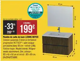 Bricorama Meuble de salle de bain lerins noyer offre