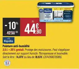 Bricorama RIPOLIN Peinture anti-humidité offre