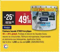Bricorama NUANCE Peinture façade xtrem acrylique offre