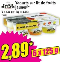 Norma Yaourts sur lit de fruits jaunes offre